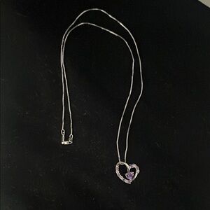 Kay Jewelers Amethyst Heart Necklace
